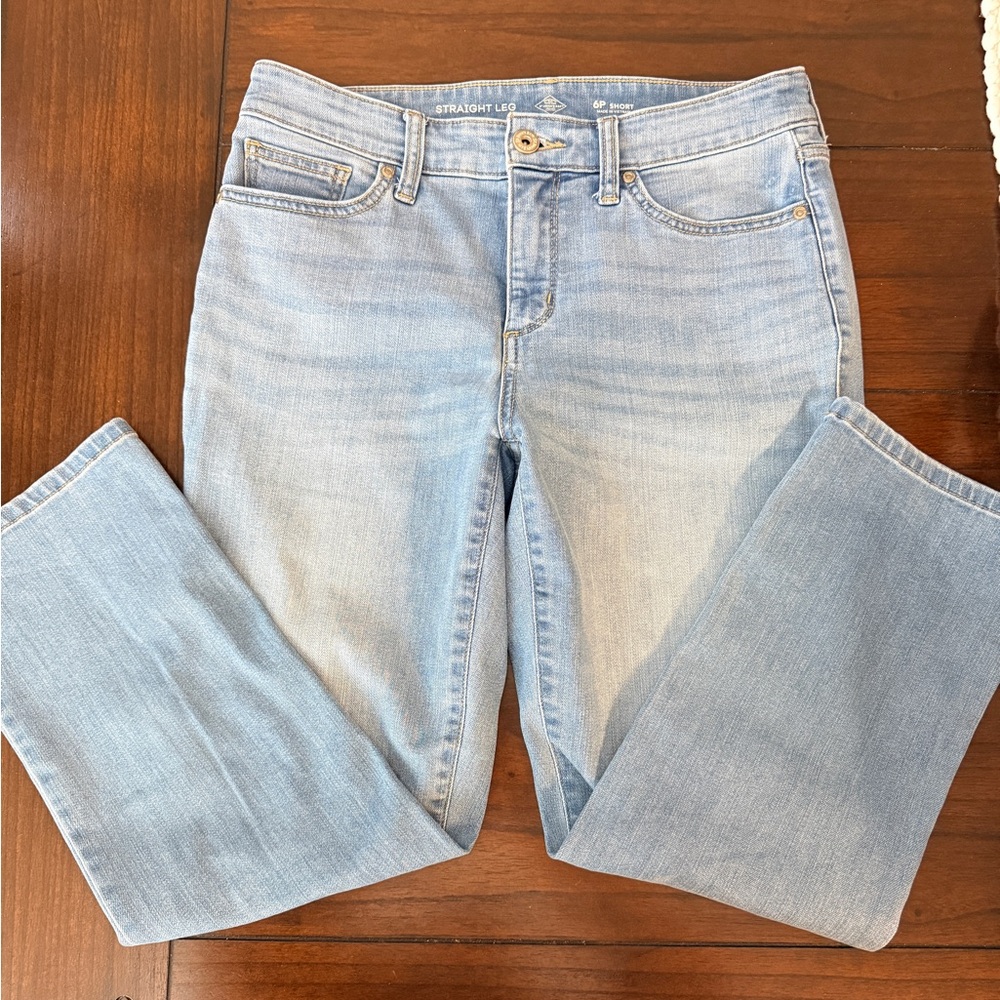 St. John's Bay Light Blue Straight Leg Jeans